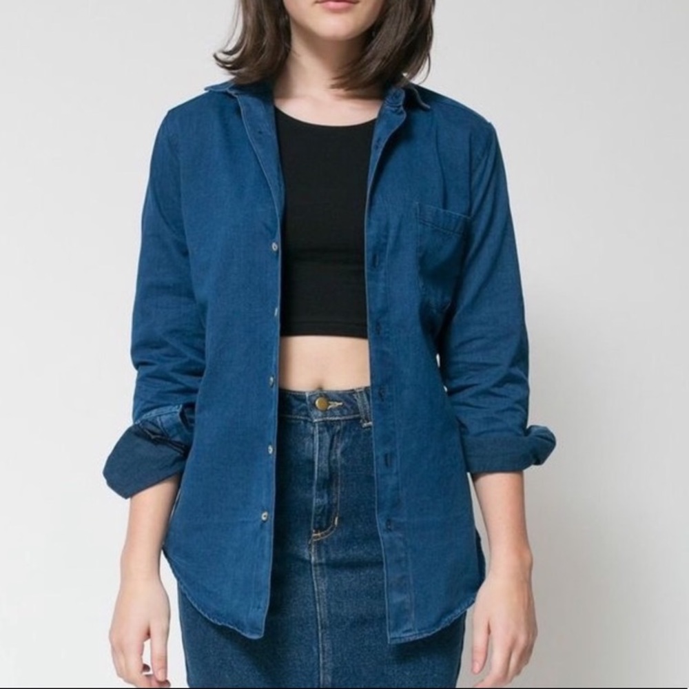 AA Unisex Denim Button-Up Shirt